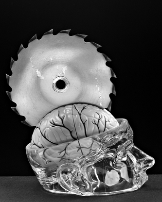 marc poljak photography divided mind mental illness saw blade and skull